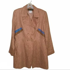 NWT harvé benard by benard holtzman Spring linen trench coat